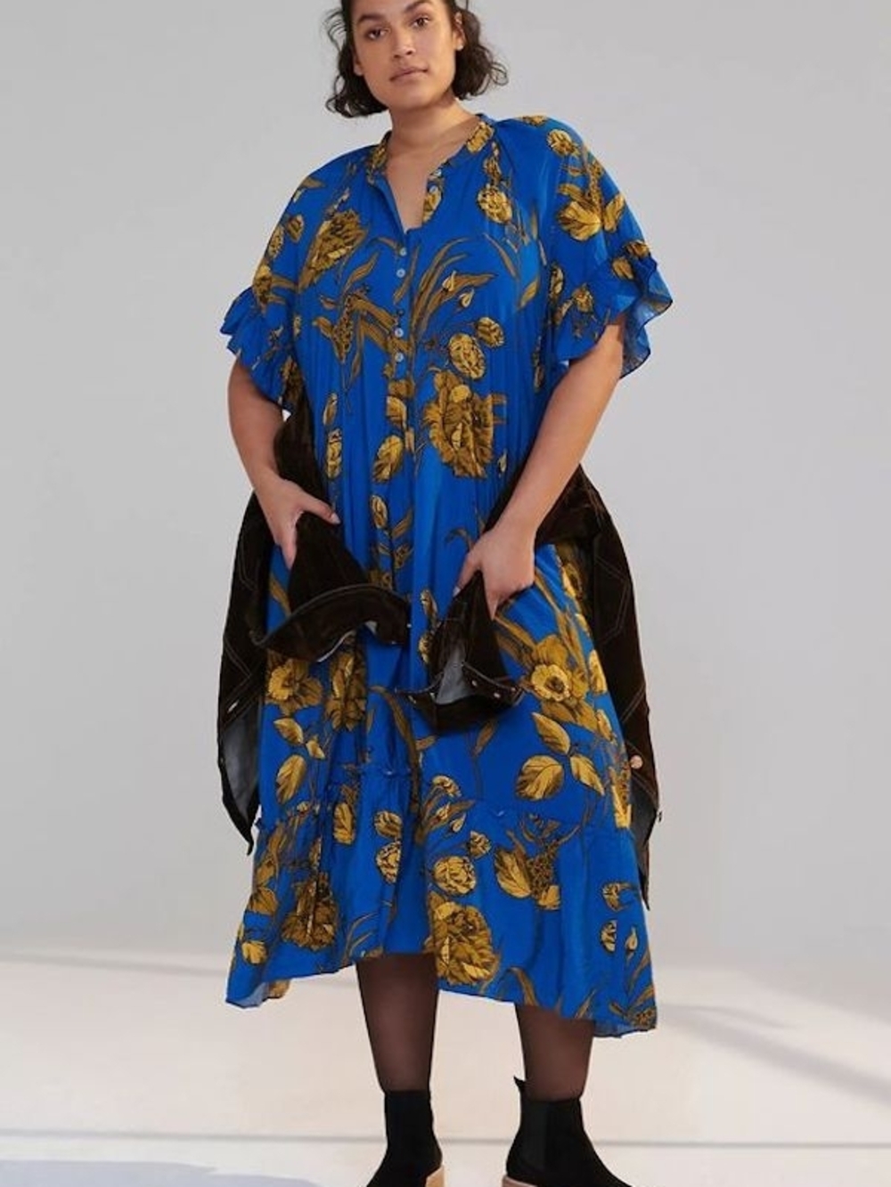 3x Maeve Antoinette Maxi Dress in blue from Anthropologie